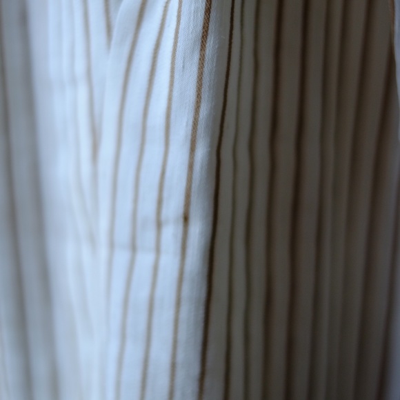 Piazza Sempione Long Beige Striped Vest - Picture 4 of 7